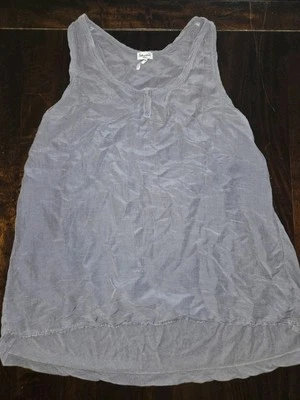 Espléndida camiseta sin mangas %70 algodón 30 % seda talla S Foto 1 de 4