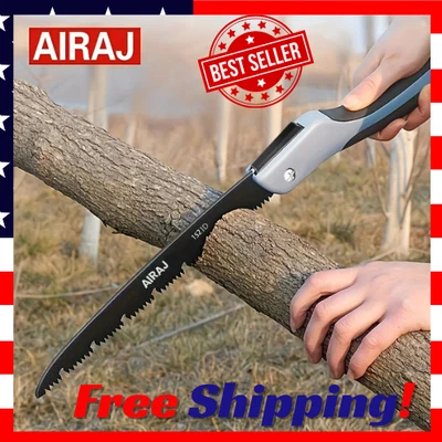 Sierra Plegable AIRAJ Sierra de Poda Manual Jardín Corte Madera Camping Herramienta Acero Foto 1 de 4