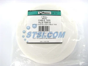 Panduit HLS-75R10 Tak-Ty gancho y bucle bridas rollo de 3/4" x 75 pies, blanco ~ STSI - Imagen 1 de 2