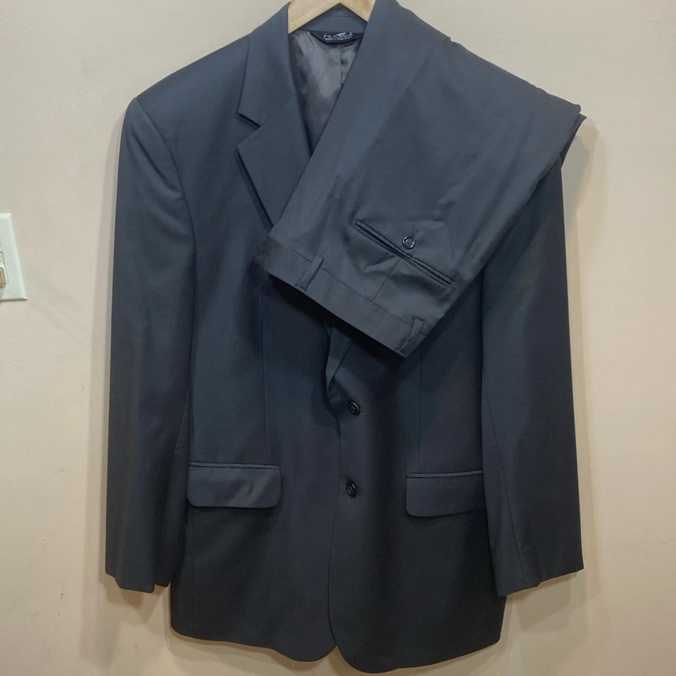 Jos. A. Bank 42R M a L Verde Oliva Oscuro 100% Lana Hombre Chaqueta Pantalones 36x30 Traje Foto 1 de 4