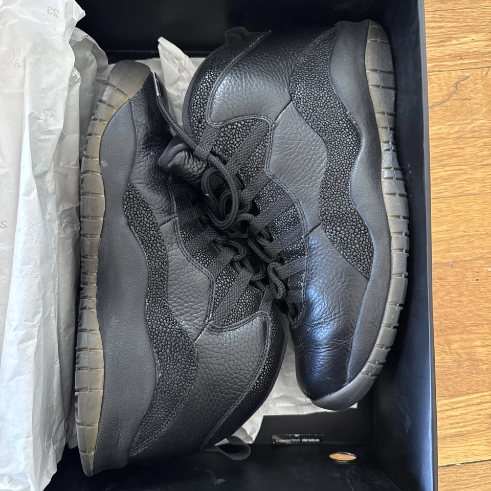 Nike Air Jordan Retro 10 OVO Negro 2016 Talla 10 Auténtico Usado Drake Raro Foto 1 de 4