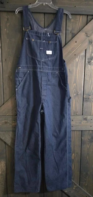 Vintage 36 x 32 Sears Tradewear Union Made Denim Bib Overalls - Image 1 of 4