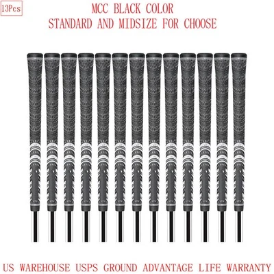 Empuñadura para palos de golf 13 piezas MCC hilo de carbono antideslizante empuñaduras de golf de goma negras Foto 1 de 4