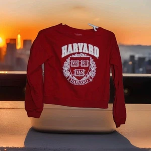 HARVARD UNIVERSITY TEEN GIRLS CROPPED SWEATSHIRT SIZE 14/16 - Picture 1 of 3