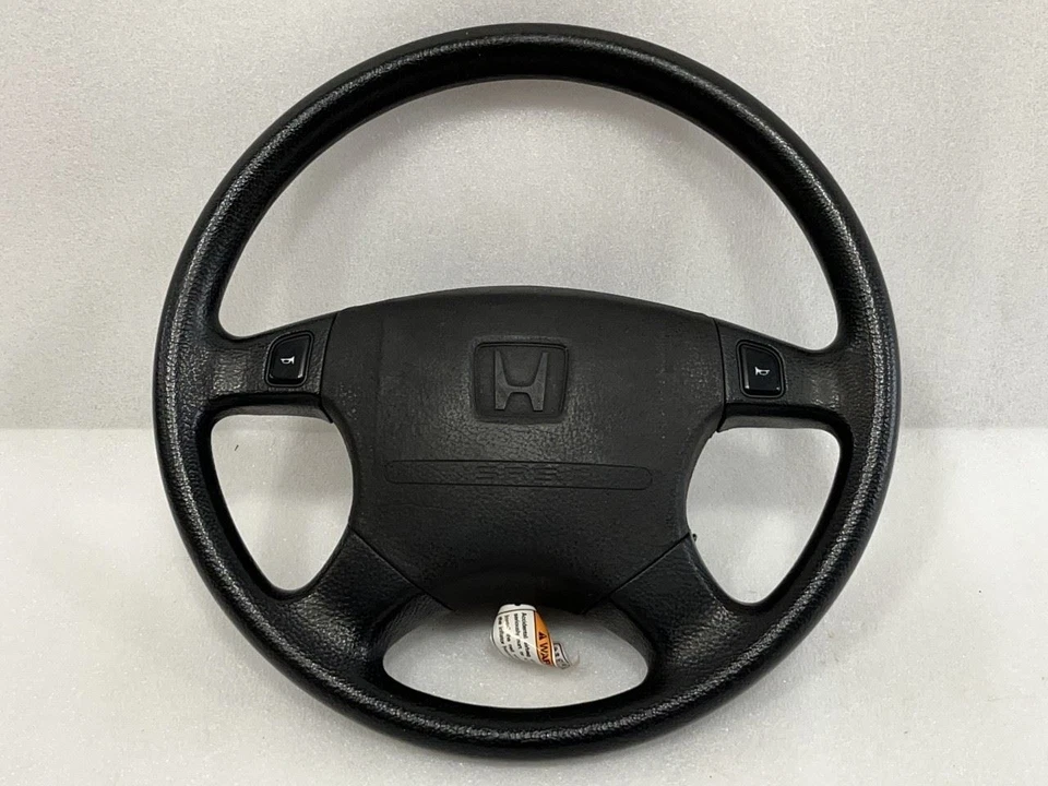 1994 1995 HONDA ACCORD STEERING WHEEL ASSEMBLY BLACK - Image 1 of 4