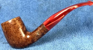 Carl Harris Gold Signature Dark Brown Bent Billiard With 2 Stems And Tamper - Picture 1 of 24