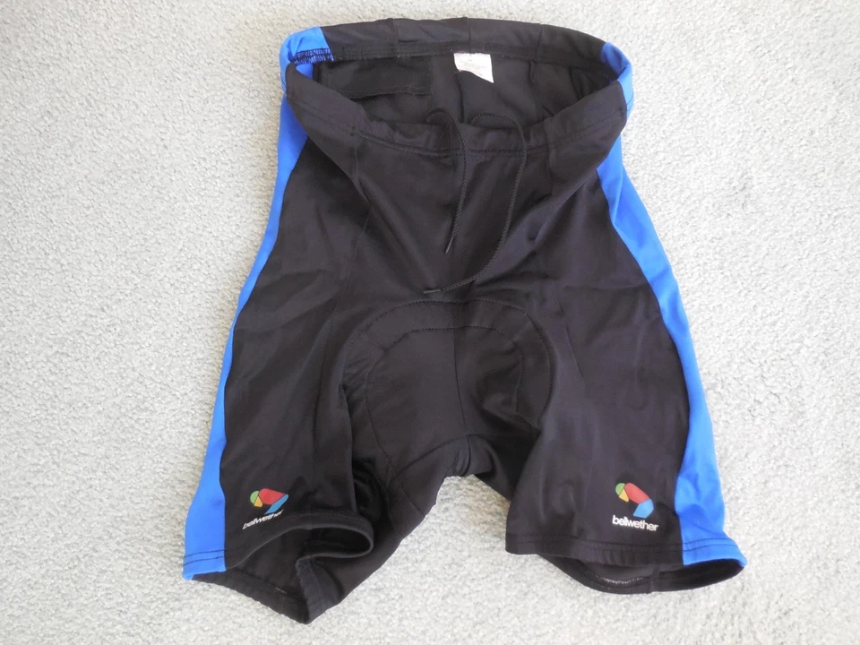 Bellwether Cycling Shorts Womens Size Medium Black Blue Orange Padded Nylon - Image 1 of 4