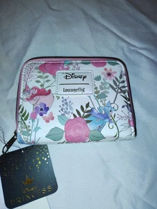 Loungefly Disney Princess Sleeping Beauty Flowers & Fairies Mini Zip Wallet NWT - Picture 1 of 7