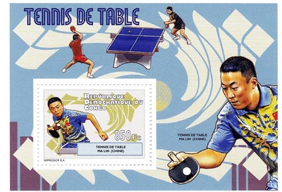 Democratic Republic of The Congo 2012 Perf. Table Tennis 2012 Luxury Block N° 21 - Image 1 of 2