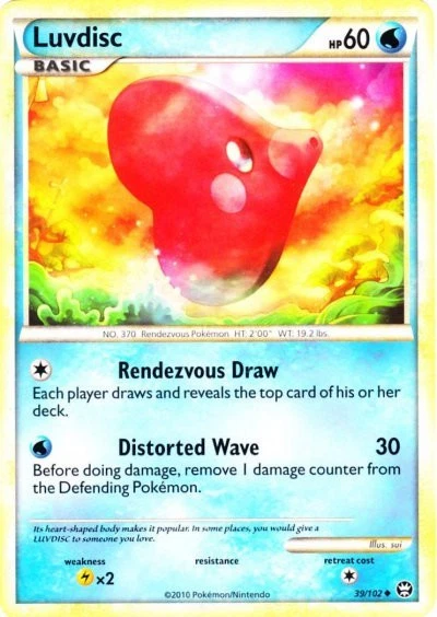 Pokemon - Luvdisc - 39/102 - Uncommon - HS Triumphant - NM - Image 1 of 1