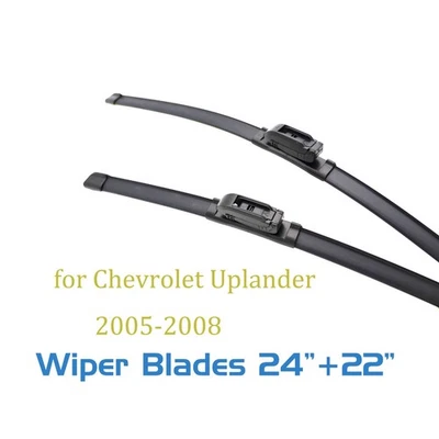 Lâminas de limpador de para-brisa 24 22 para Chevrolet Uplander 2005-2008 2 peças gancho J - Imagem 1 de 4