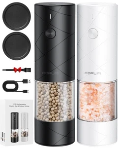 Electric Salt and Pepper Grinder Set, USB Rechargeable, Automatic Salt Pepper... - Picture 1 of 8