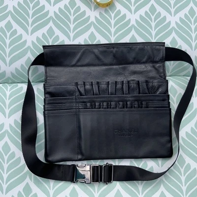 NEW Vintage CHANEL Makeup Artist Black Leather Belt Bag -100% Leather, Authentic - Image 1 of 4