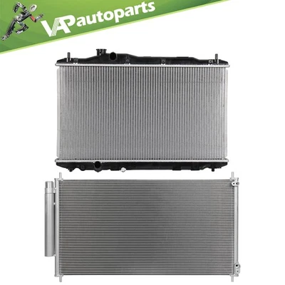 For 2012 2013 2014 2015 Honda Civic Aluminium Radiator and AC Condenser Assembly - Image 1 of 4