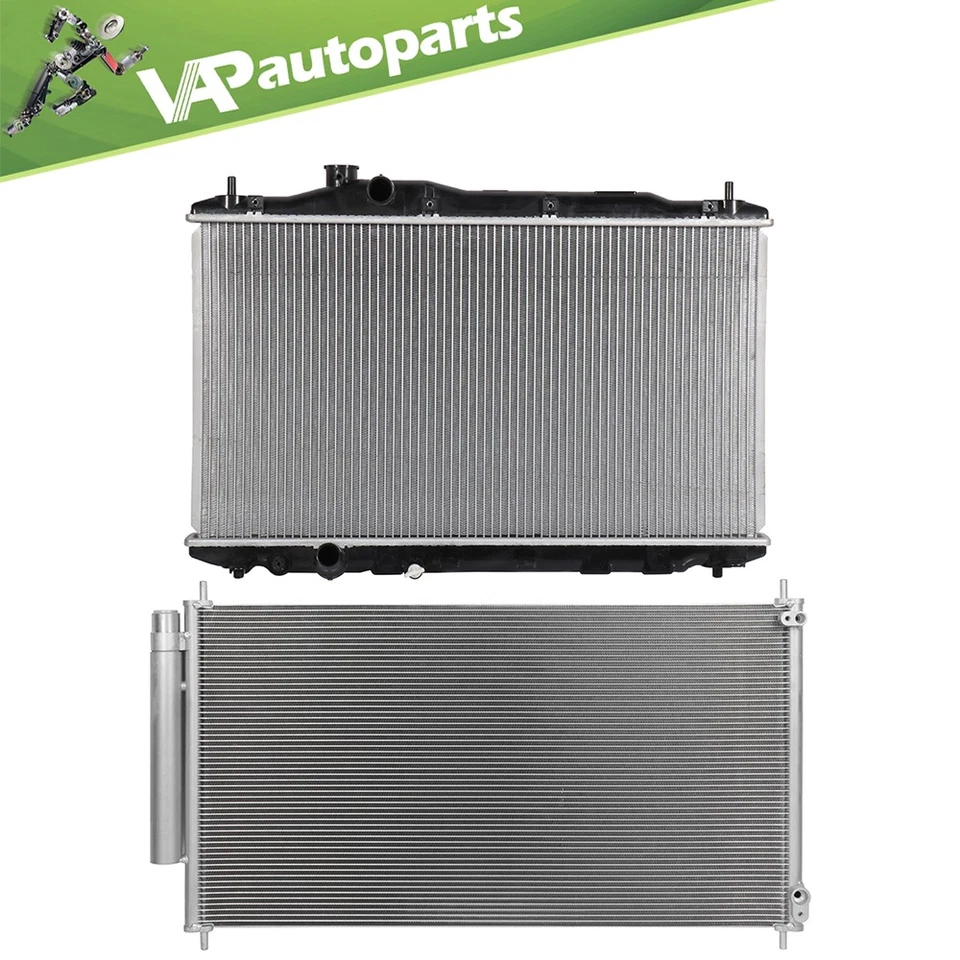 For 2012 2013 2014 2015 Honda Civic Aluminium Radiator and AC Condenser Assembly - Image 1 of 4