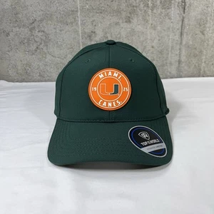 Miami Hurricanes Top Of The World Dad Hat Green Strapback Adjustable - Picture 1 of 13