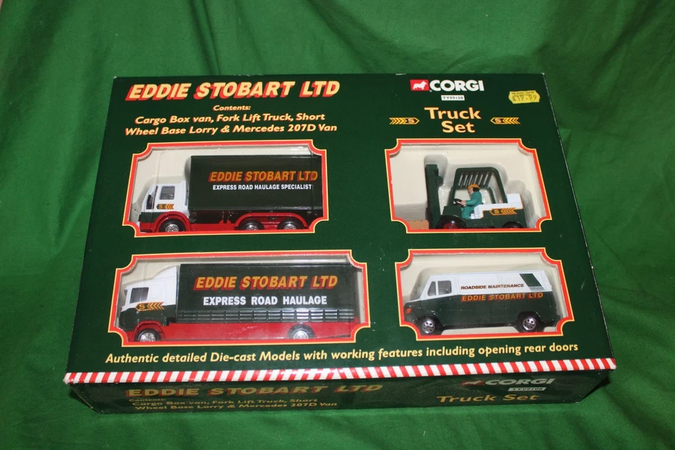 CORGI CLASSICS  TRUCK VAN FORKLIFT CARGO MERCEDES VAN EDDIE STOBART SET#TY99108 - Image 1 of 1