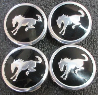 (4) Ford Bronco Black Chrome Center Caps Set 2021 2022 2023 FL341A096HB OEM - Imagem 1 de 4