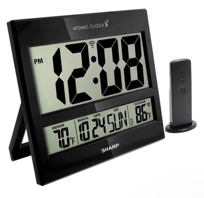 Reloj atómico - ¡Nunca necesita ajuste! - Jumbo 3" Números Fácil de Leer - Interior/... Foto 1 de 3