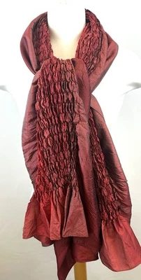 Шарф/шаль/обертка Nagara для Jim Thompson красный шелковый собранный 66 дюймов x 24 дюйма - Изображение 1 из 4