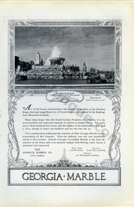 1927 Georgia Marble Buckingham Fountain Chicago STAMPA ANNUNCIO incorniciarlo! (4197) - Foto 1 di 1