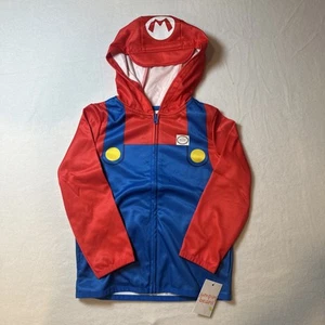 Jumping Beans Boys Super Mario Costume Fleece Hoodie Jacket SZ 8 NWT - Picture 1 of 3