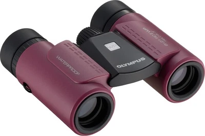 Olympus 8x21 Binoculars, Compact, Lightweight, Waterproof, Magenta, 8X21RC II WP - Image 1 of 4