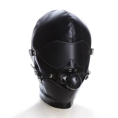 Party Mask Fully Enclosed Hood with Eye Mask Party Restraint - Image 1 of 4