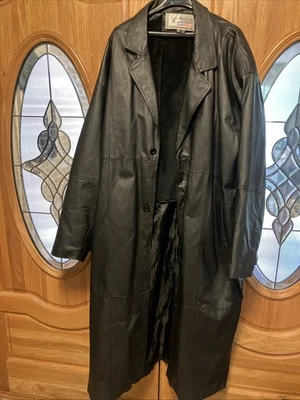 Warm genuine leather trench coat men 3XL  Coat/ Jacket - Image 1 of 4