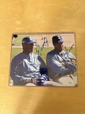 Ken Griffey Jr  And Ken Griffey Sr Autograph Picture JSA Certified. - Image 1 of 2