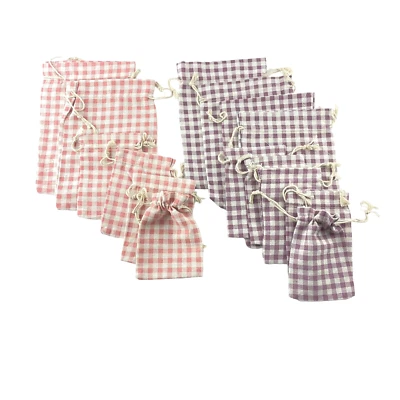 Bolsa de Regalo Guinga Cordón Rosa Púrpura Blanco Boda Dama de honor Baby Shower Foto 1 de 4