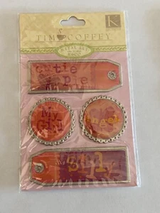 K & Company Tim Coffey Metal Art - Young Girl Words & Tags - Picture 1 of 2