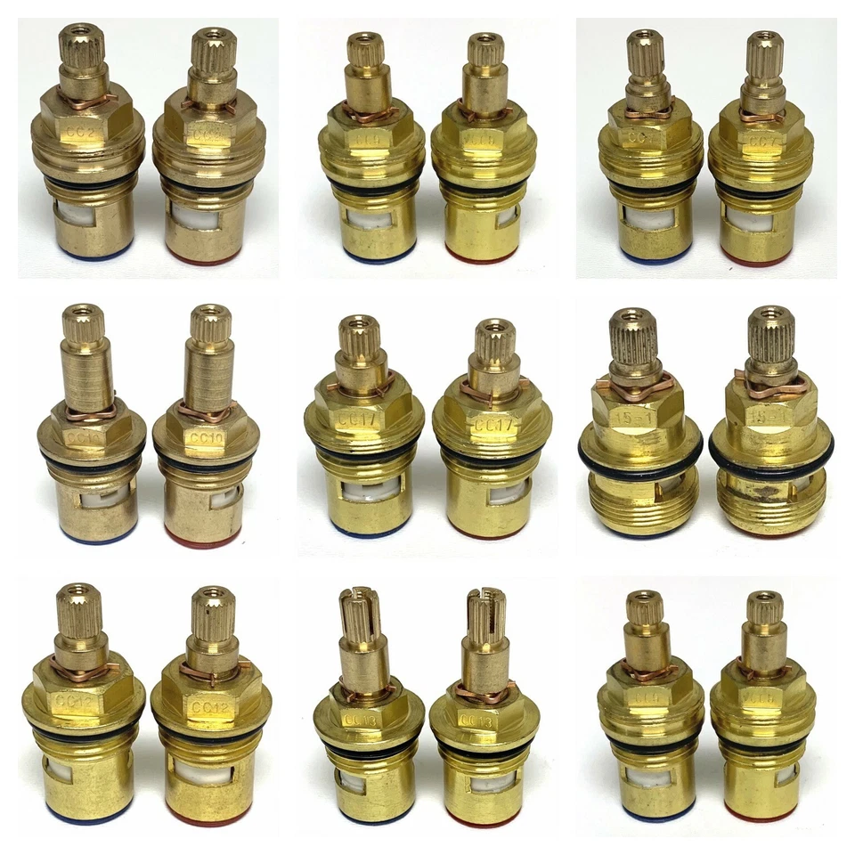 Replacement Ceramic Disc Tap Valve Insert Quarter Turn 1/2" 20T 24T 28T - Image 1 of 1