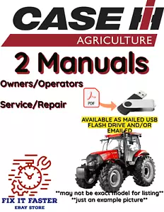 CASE IH MXU115 TRACTOR MANUAL OPERADORES PROPIETARIOS TALLER DE SERVICIO REPARACIÓN PDF USB - Imagen 1 de 5