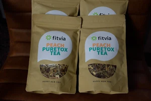 4x Peach Puretox Tee | für EISTEE | Fitvia | Eistee selber machen - Bild 1 von 2