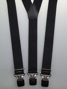 starke Y-Hosenträger 35 mm breit Krallenclips Alligatorclips extra starke Clips  - Bild 1 von 42