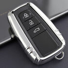 Silver TPU Car Remote Smart Key Case Cover Fit For Toyota Camry Prius RAV4 GT86