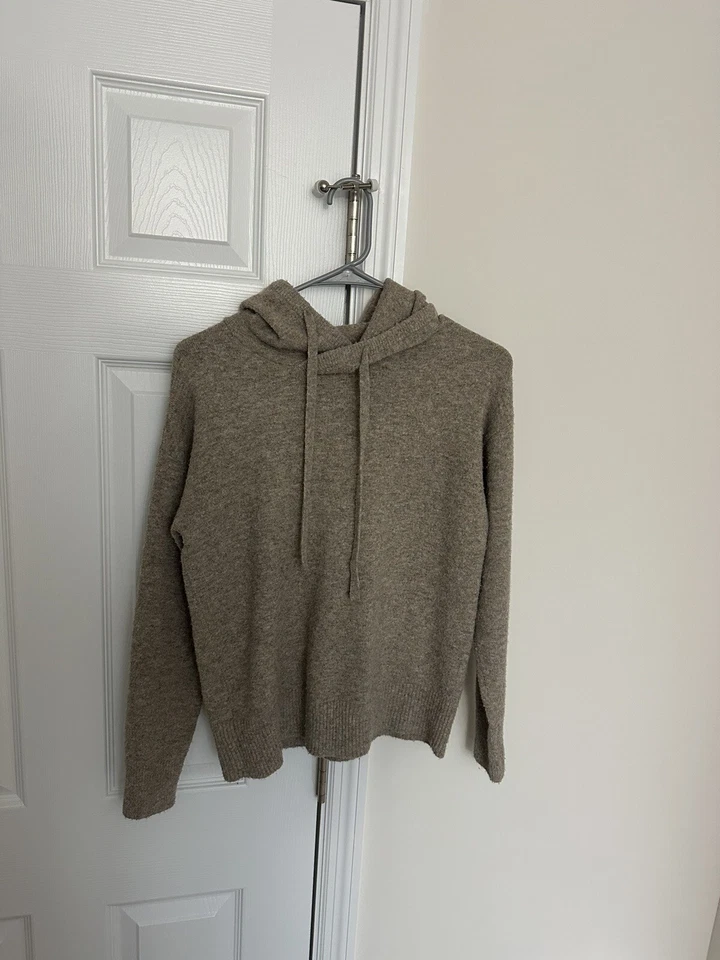 Женская толстовка с капюшоном Lou & Grey XS пушистый пуловер серый и коричневый очень мягкий расслабленный - Изображение 1 из 4