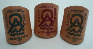 1999 World Scout Jamboree OFFICIAL Neckerchief (N/C) Woggle / Scarf Slide SET - Picture 1 of 5