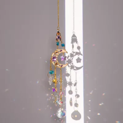 Cristal Atrapasol Ángel Guardián Colgante Chakra Cuentas Arco Iris Jardín Decoración Foto 1 de 4