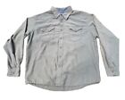 Wrangler Western Men’s Snap Button Long Sleeve Shirt Sz XL Gray Knit Cowboy