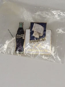 Coca cola Logo pins  Lillehammer 1994 - Picture 1 of 2