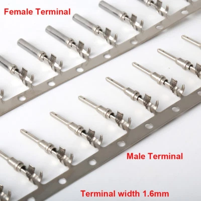 1.6mm Deutsch Crimp Terminal Connector, Male, Female, for Crimping Tool SN-48B - Image 1 of 4