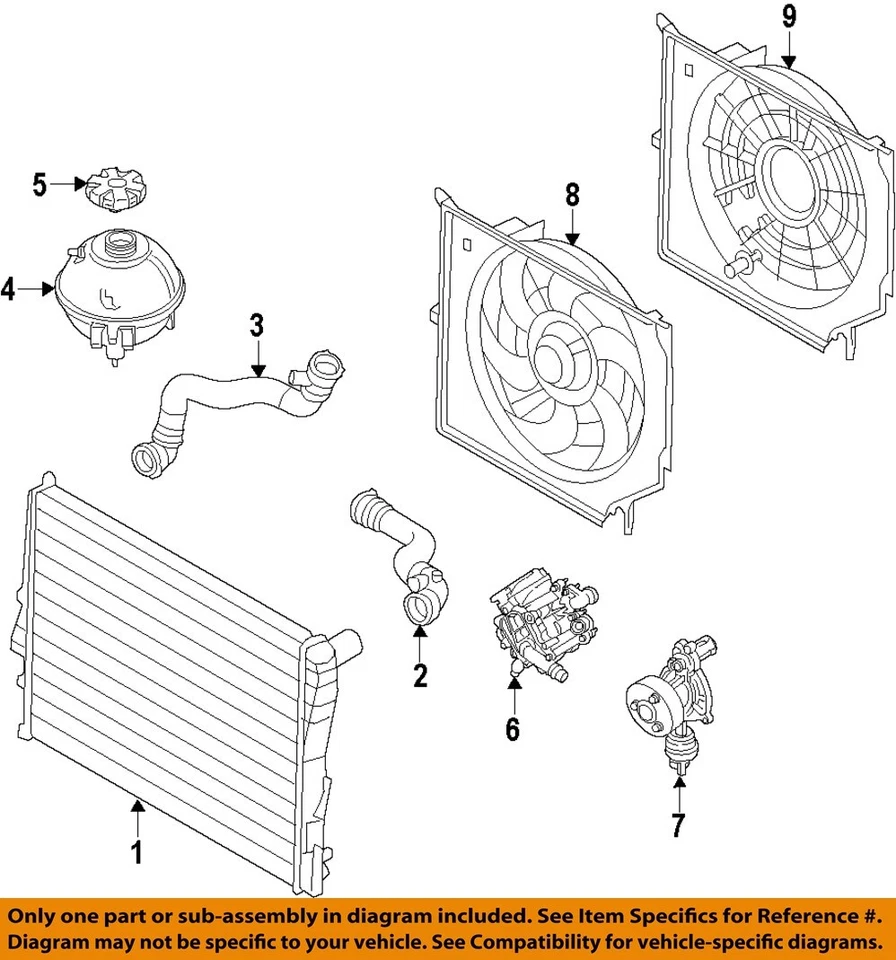 Componentes del radiador de refrigeración BMW OEM 18-19 X3,X4 - Manguera superior 17127535529 Foto 1 de 1