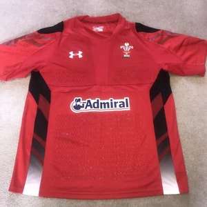 Camisa para hombre Under Armour Gales Almirante de Rugby Top Jersey XL WRU Ropa oficial de tecnología - Imagen 1 de 8