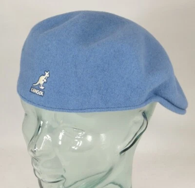 Original Kangol Wool 504 Schiebermütze blau denim blue Wolle Faltcap Mütze Neu - Bild 1 von 4