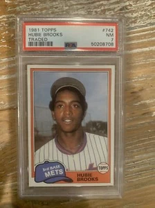 1981 Topps Traded #742 Hubie Brooks PSA 7 Mets  RC - Picture 1 of 2