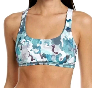 Spanx bedruckter tarnfarbener schlagarmer Sport-BH klein neu mit Etikett - Bild 1 von 6