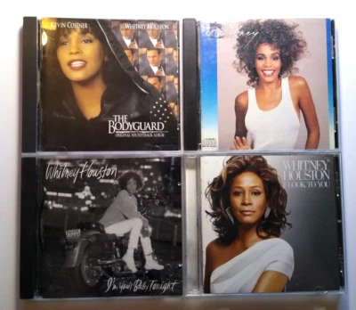 Whitney Houston Lot of 4 CDs The Bodyguard I Look To You I'm Your Baby Tonight - Image 1 of 3