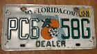 Florida Dealer License Plate Expired Double Orange Dec 20 Sticker